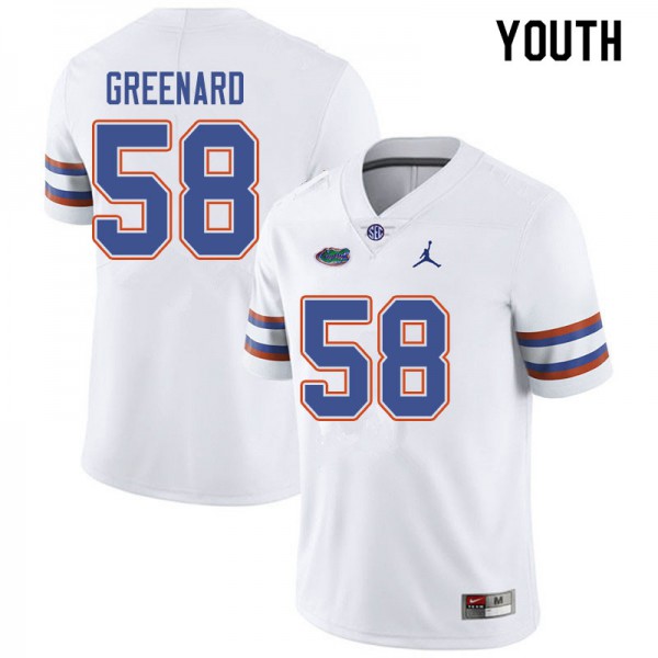 Jordan Brand Youth #58 Jonathan Greenard Florida Gators College Football Jersey White